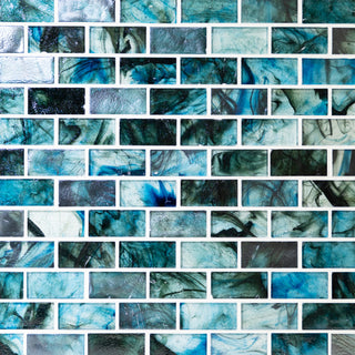 1x2 offset Shimmery Blue Green blend