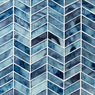 Chevron - Deep Blue Swirl blend