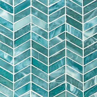Chevron - Teal Swirly blend