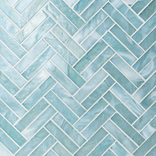 Double Herringbone - Moonstone Blue Swirl blend