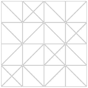 Angles Pattern in Water-Jet Cut Art Glass