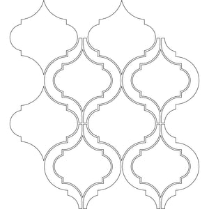 Jali Pattern in Water-Jet Cut Art Glass