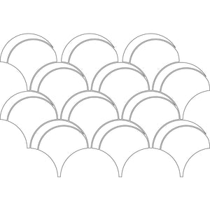 Scallop Pattern in Water-Jet Cut Art Glass