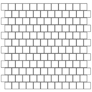 1 x 1  Mosaic Tile Offset in All Cast Glass Colors