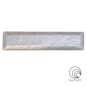 2”x 8” Outro Dimensional Field Tile in Platinum Iridescent