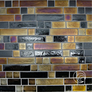 Random Linear Mosaic in Earthen Bronze Blend