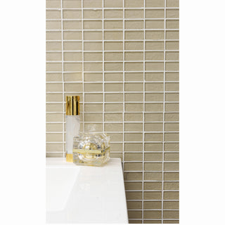 1 x 2  Mosaic Tile Straight Set in All Cast Glass Colors