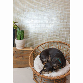 1 x 2  Mosaic Tile Straight Set in All Cast Glass Colors