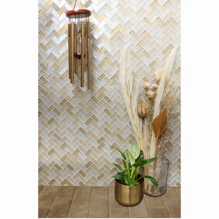 1 x 2  Mosaic Tile Herringbone in All Cast Glass Colors