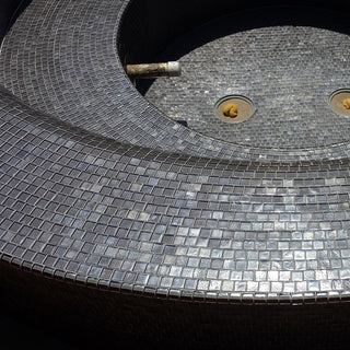 1 x 1  Mosaic Tile Offset in All Cast Glass Colors