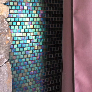 1 x 1  Mosaic Tile Offset in All Cast Glass Colors
