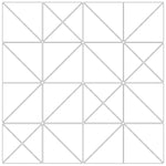 Angles Pattern in Water-Jet Cut Art Glass Sketch