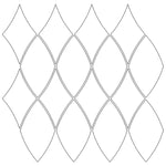 Papyrus Pattern in Water-Jet Cut Art Glass Sketch
