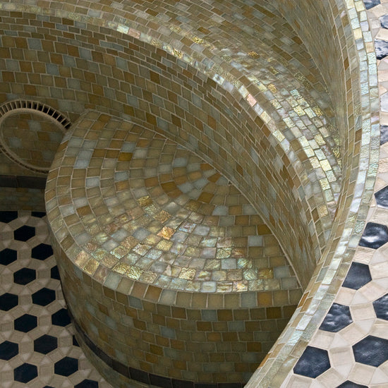 1 x 2  Mosaic Tile Offset in All Cast Glass Colors