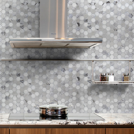 1-5/8” Hexagon in Glacier Blend