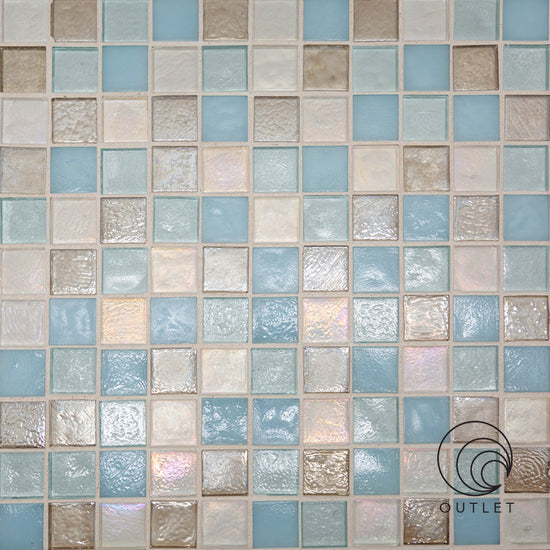 7/8" x 7/8" Straight Set Mosaic in Crepe Blend