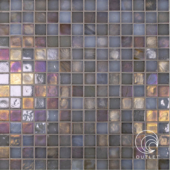 3/4" x 3/4" Straight Set Mosaic in Dusk Blend