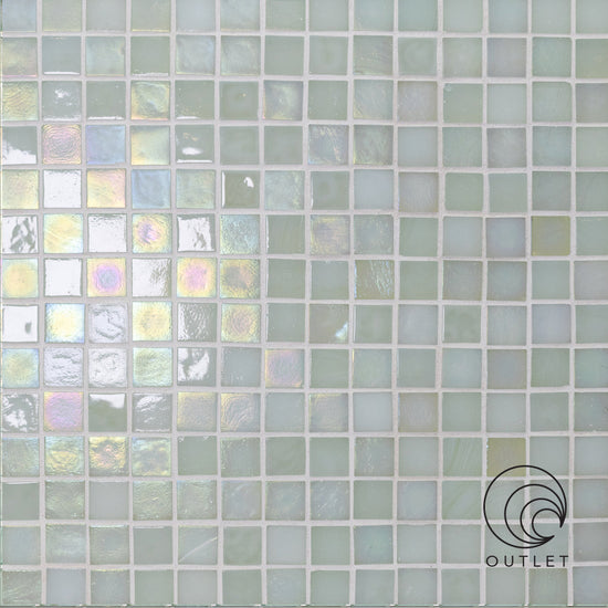 3/4" x 3/4" Straight Set Mosaic in Polar Blend