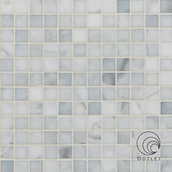 7/8" x 7/8" Straight Set Mosaic in Grey Blend