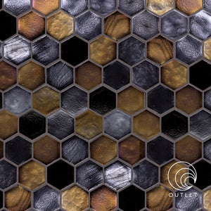 1 5/8” Hexagon Mosaic in Moroccan Desert