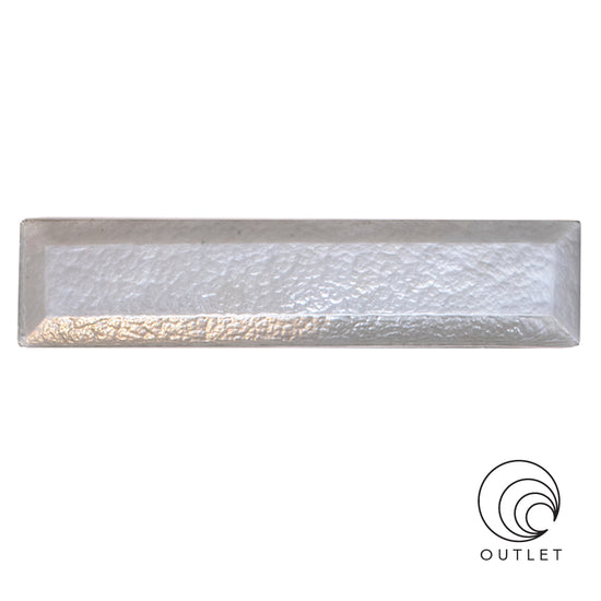 2”x 8” Outro Dimensional Field Tile in Platinum Iridescent