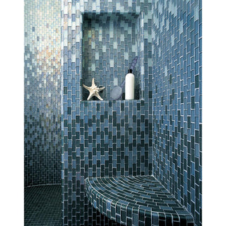 Tessera 1" x 2" in a  dark to light gradient of Tahoe, Fleet Blue, Oxygen, and Clear.