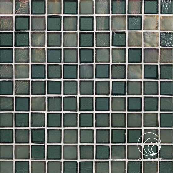 1" x 1" Straight Set Mosaic in Tahoe Blend